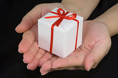 gift in hands